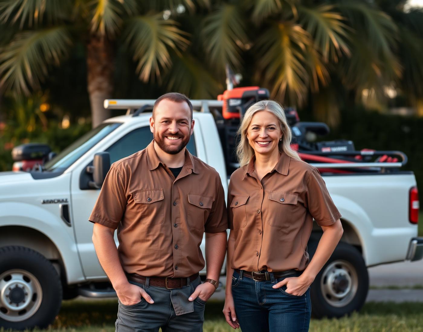 Vince and Jen, owners of Mow Dog Lawn & Landscape